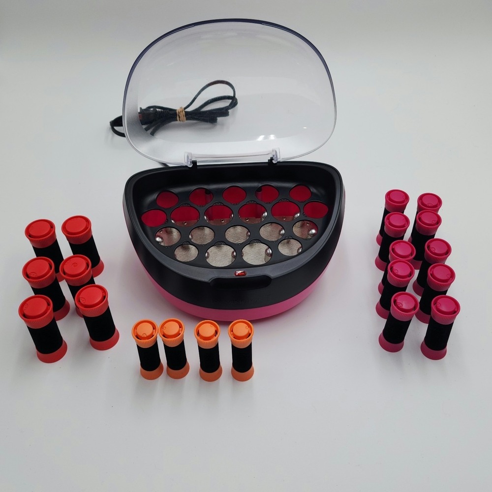 Remington Ionic Conditioning Hot Rollers 20 Velvet Rollers H-5600 No Clips Works - Picture 2 of 12